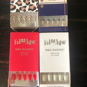 (4) new red aspen nail dashes